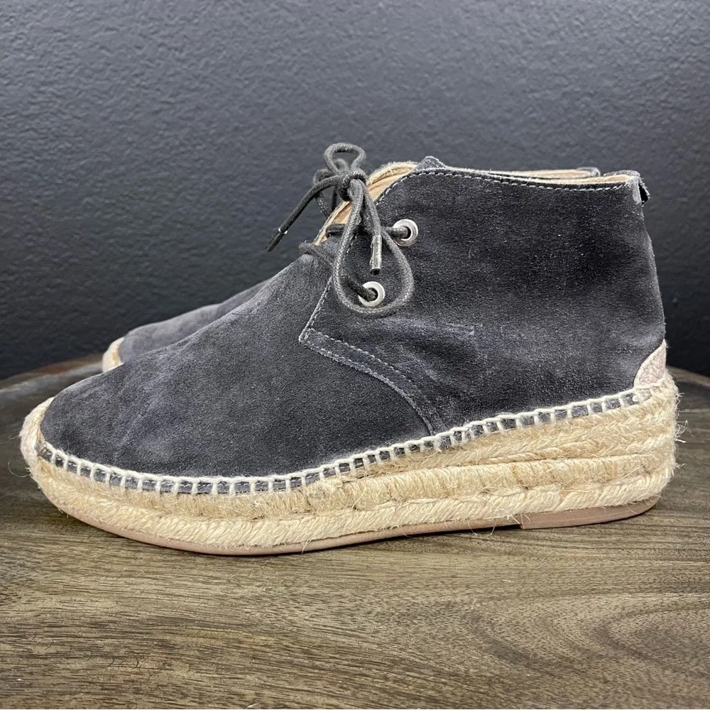 Rag & Bone Geneva Suede Wedge Lace Front Espadrilles Size‎ Women